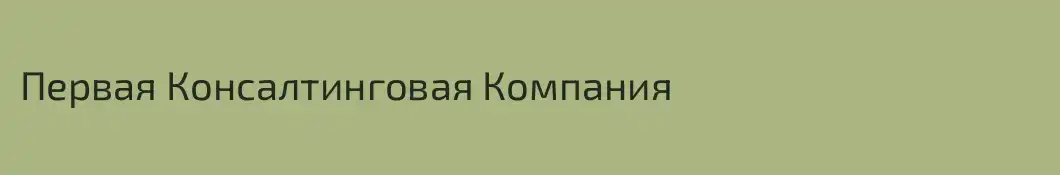 Первая Консалтинговая Компания